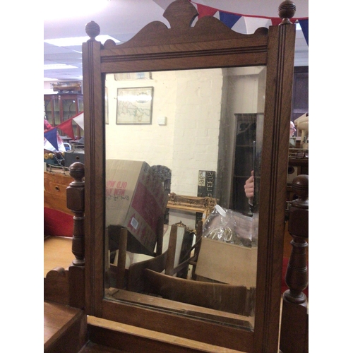 1653 - Oak dresser table & a oak sideboard with decorative carvings