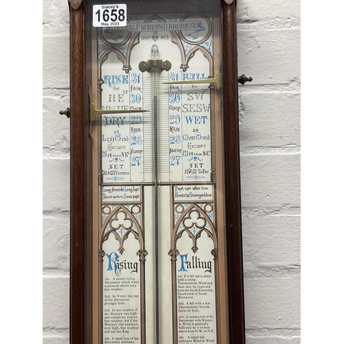 1658 - A 1970s example of an Admiral Fitzroy barometer. Good condition