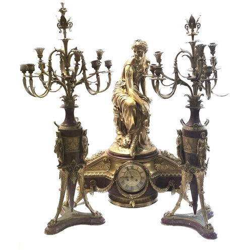 1659 - Georges Emile Henri Servant (1828-1890), a late Regency period impressive Neo Classical parcel gilt ... 