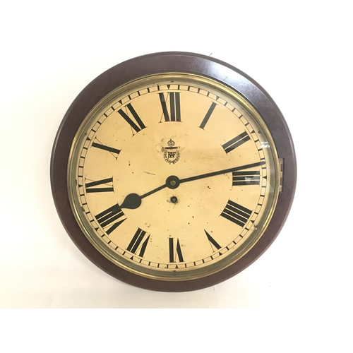 1718 - Vintage RAF clock , approximate diameter of 36cm. Postage cat D, seen working