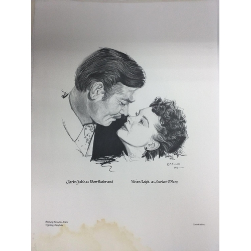 2022 - A set of 50th anniversary limited edition 'Gone With The Wind' prints, signed by Darius Hill, the ar... 