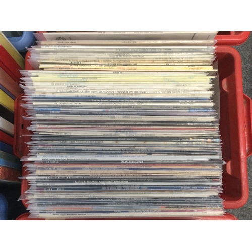 1004 - Five boxes of LPs comprising film soundtracks, a large collection of Cliff Richard and The Shadows L... 