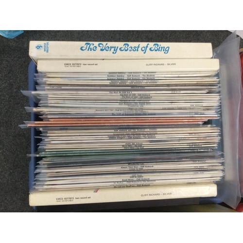 1004 - Five boxes of LPs comprising film soundtracks, a large collection of Cliff Richard and The Shadows L... 