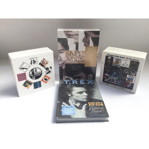 112 - Four CD box sets by various artists comprising Simple Minds, T Rex, Average White Band and a 2 Tone ... 