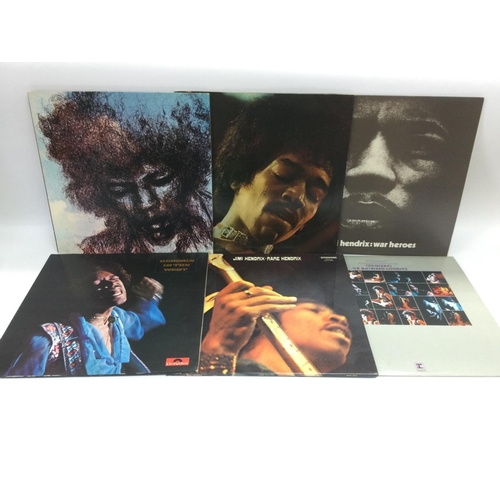 138 - Six Jimi Hendrix LPs comprising 'Cry Of Love', 'Band Of Gipsies', 'War Heroes' and others. Condition... 