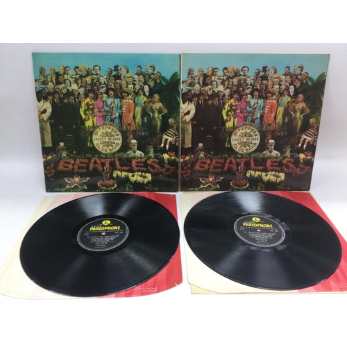 157 - Two early UK pressings of the 'Sgt Peppers' LP by The Beatles, both mono and both scratched. One mis... 