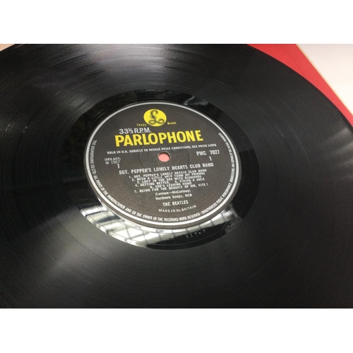 157 - Two early UK pressings of the 'Sgt Peppers' LP by The Beatles, both mono and both scratched. One mis... 