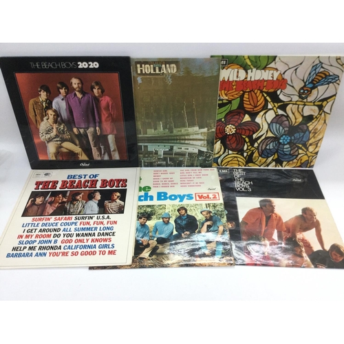 159 - Six LPs by The Beach Boys comprising 'Wild Honey', 'Holland', '20/20' and three compilations.