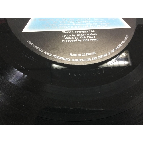 174 - A first UK pressing of 'Dark Side Of The Moon' by Pink Floyd with solid blue triangle centre label, ... 