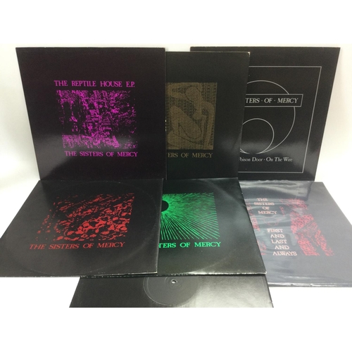 189 - A Sisters Of Mercy 'First And Last And Always' LP plus three EPs and three 12inch singles (7).