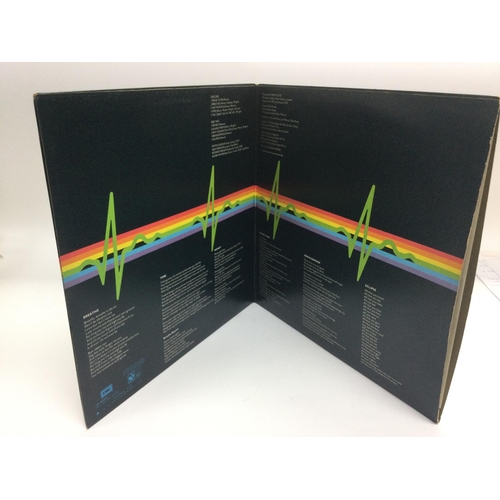 2 - A first UK pressing of 'Dark Side Of The Moon' by Pink Floyd with light blue solid triangle to label... 