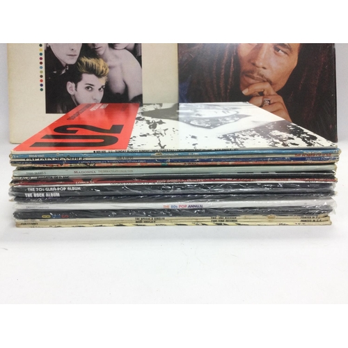 220 - A collection in two bags of 1970s and 80s pop, rock and reggae LPs by various artists comprising Dep... 