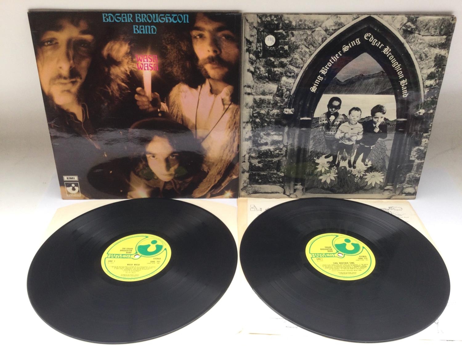 Two early UK pressings of LPs by The Edgar Broughton Band comprising 'Wasa  Wasa' and 'Sing Brother S