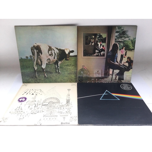 254 - Four early UK pressings of Pink Floyd LPs comprising 'Dark Side Of The Moon', 'Ummagumma', 'Atom Hea... 