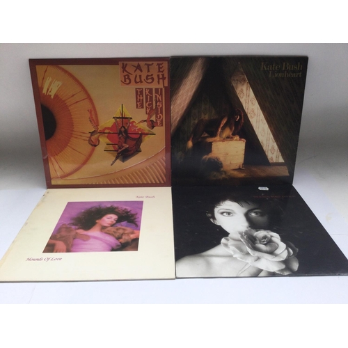 266 - Four Kate Bush LPs comprising 'The Kick Inside', 'Lionheart', 'Hounds Of Love' and 'The Sensual Worl... 