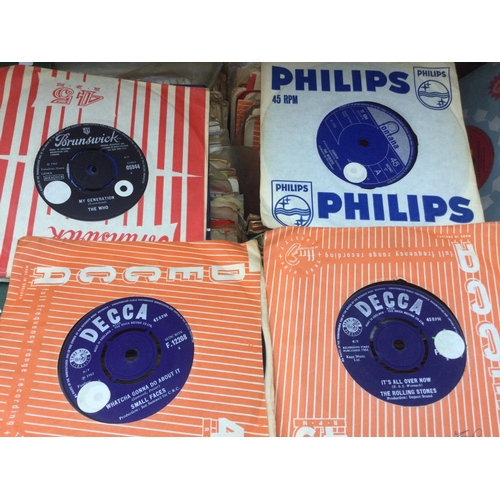 280 - A box of mainly 1960s 7inch singles by various artists including The Kinks, Yardbirds, The Rolling S... 