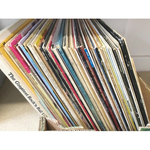 305 - A box of rock n roll and rockabilly LPs by various artists.