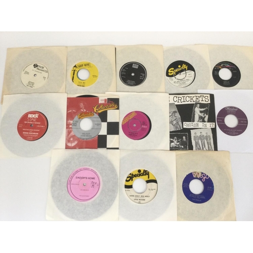 308 - A collection of approx 36 rock n roll and rockabilly 7inch singles, mainly reissues.