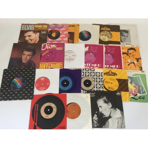 308 - A collection of approx 36 rock n roll and rockabilly 7inch singles, mainly reissues.