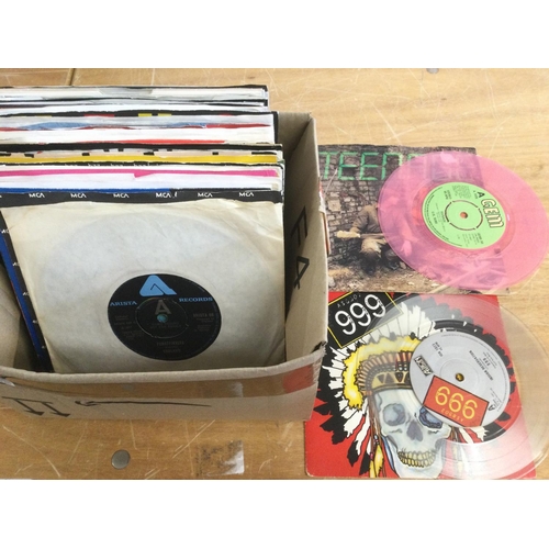 320 - A collection of 7inch singles by artists mainly from the 1970s, including some coloured vinyl.