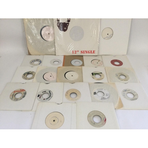 337 - A collection of mainly reggae white label 7inch and 12inch singles plus a Mary Wells 7inch single wi... 