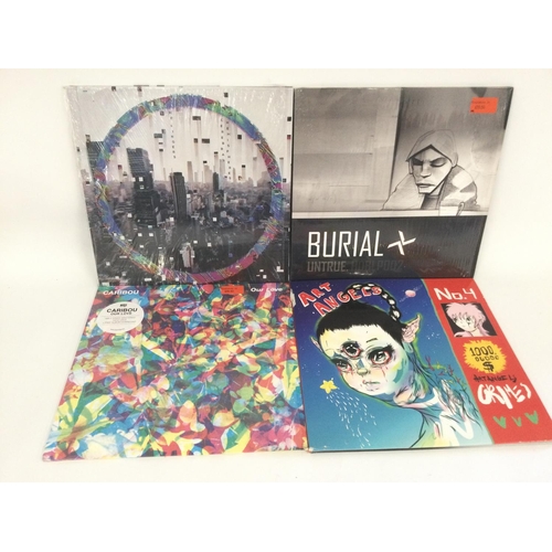 340 - Four 180g LPs by electronic and deep house artists comprising Caribou, Art Angels, Mr Fingers and Bu... 