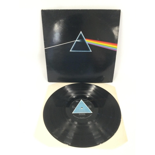 342 - A first UK pressing of 'Dark Side Of The Moon' by Pink Floyd with solid blue triangle label. Later s... 