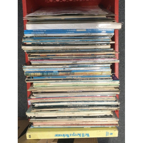 350 - A crate of LPs and 12inch singles by various artists including The Jam, Van Halen, Motley Crue and m... 