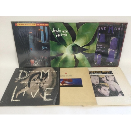 354 - A collection in two bags of Depeche Mode LPs, some 180g vinyl and some sealed.