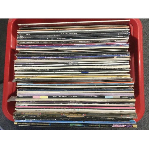 357 - A box containing a collection of mainly 1980s LPs and 12inch singles by various artists including Du... 