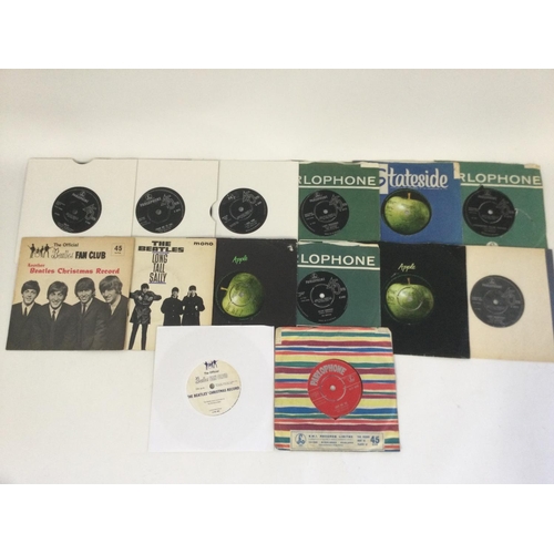 381 - A collection of 7inch singles and an EP by The Beatles including a red label 'Love Me Do' and their ... 