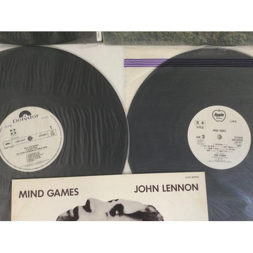 386 - Two John Lennon Japanese promo LPs comprising 'Mind Games' and 'Milk And Honey'.