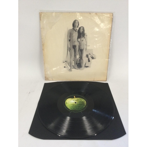 387 - A first UK pressing of 'Two Virgins' by John Lennon and Yoko Ono, one feelable scratch to side 2.