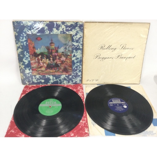 414 - Two first pressings of Rolling Stones LPs comprising 'Their Satanic Majesties Request' with lenticul... 