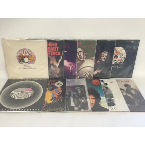 423 - Twelve Queen LPs comprising 'A Day At The Races', 'Sheer Heart Attack', 'A Night At The Opera' and o... 