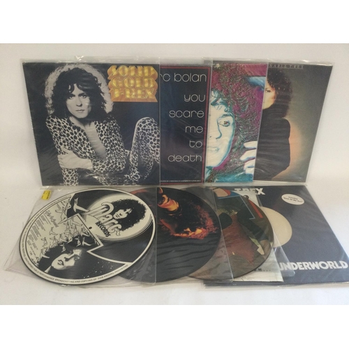 427 - A collection in two bags of Marc Bolan LPs comprising mainly compilations.