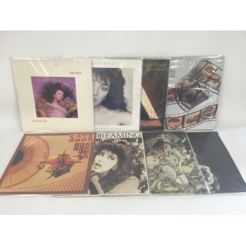 440 - Eight Kate Bush LPs including 'Director's Cut', 'Hounds Of Love', 'The Kick Inside' and others.