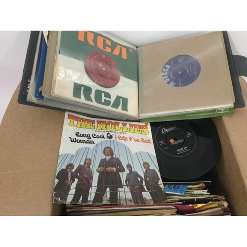 457 - A red box of 7inch singles and EPs by various artists including The Who, Medicine Head and others.