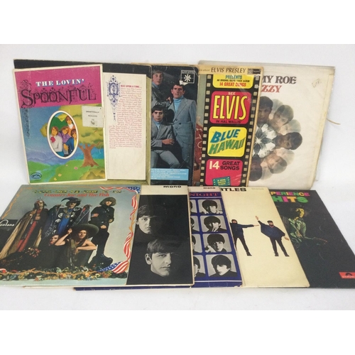 459 - Nine rock and pop LPs by various artists including The Beatles, Country Joe & The Fish and others.