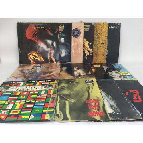 460 - Sixteen LPs and 12inch singles by various artists including Alice Copper, Bob Marley, Cockney Reject... 