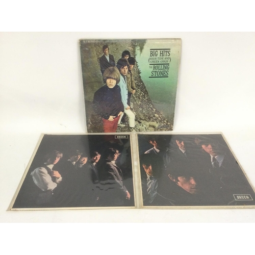 466 - Three early UK pressings of Rolling Stones LPs comprising their first two LPs plus 'Big Hits (High T... 