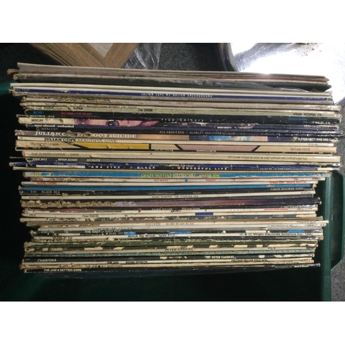 497 - A box of rock, pop and dance LPs and 12inch singles by various artists including The Jam, Iggy Pop, ... 