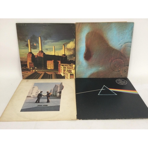 503 - Four Pink Floyd LPs comprising 'Meddle', 'Dark Side Of The Moon', 'Wish You Were Here and 'Animals'.