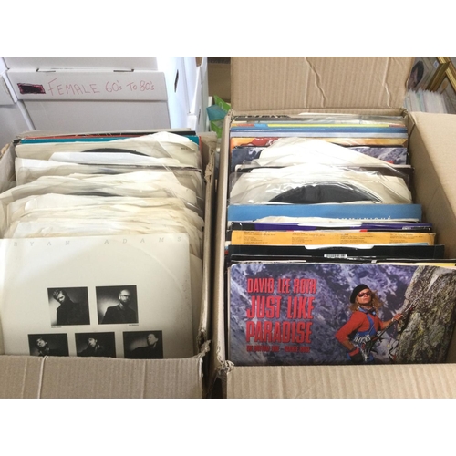 514 - Four boxes of LPs and 12inch singles by various artists, mainly 80s and 90s.