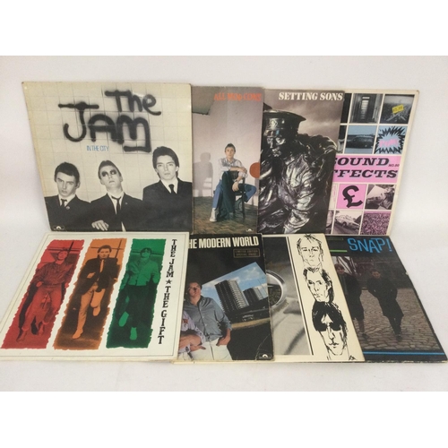 520 - Eight LPs by The Jam including 'Setting Sons', 'This Is The Modern World' and others.