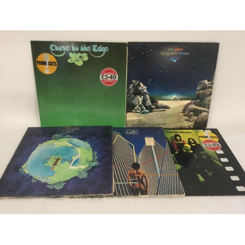 537 - Five LPs by Yes including 'Tales From Topographic Oceans', 'The Yes album' and others,