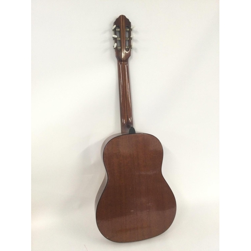 806 - A 1968 Herbert Schaffner acoustic guitar and soft carry case.