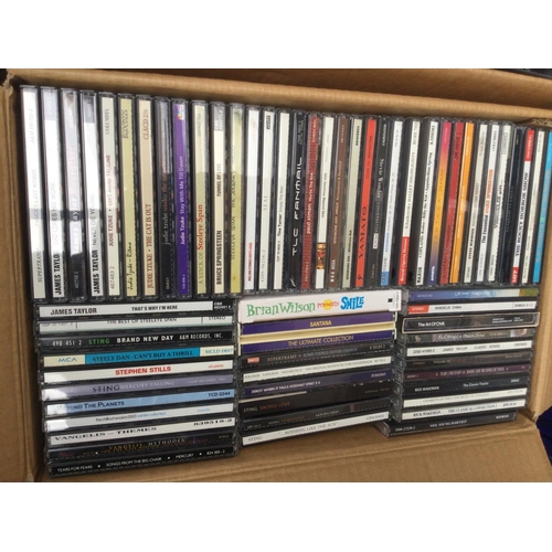 94 - A large collection of CDs in seven boxes by various artists including Public Service Broadcasting, G... 