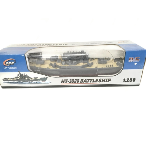 A Boxed R/C heng Tai HT-3826 Battleship 1/250 Scale.