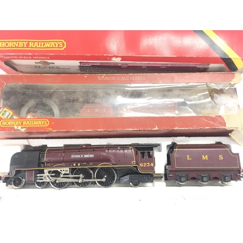 316 - 2 X Boxed 00 Gauge Hornby locomotives. A B.R. Class 52 C-C Diesel Hydraulic and a LMS Coronation Cla... 